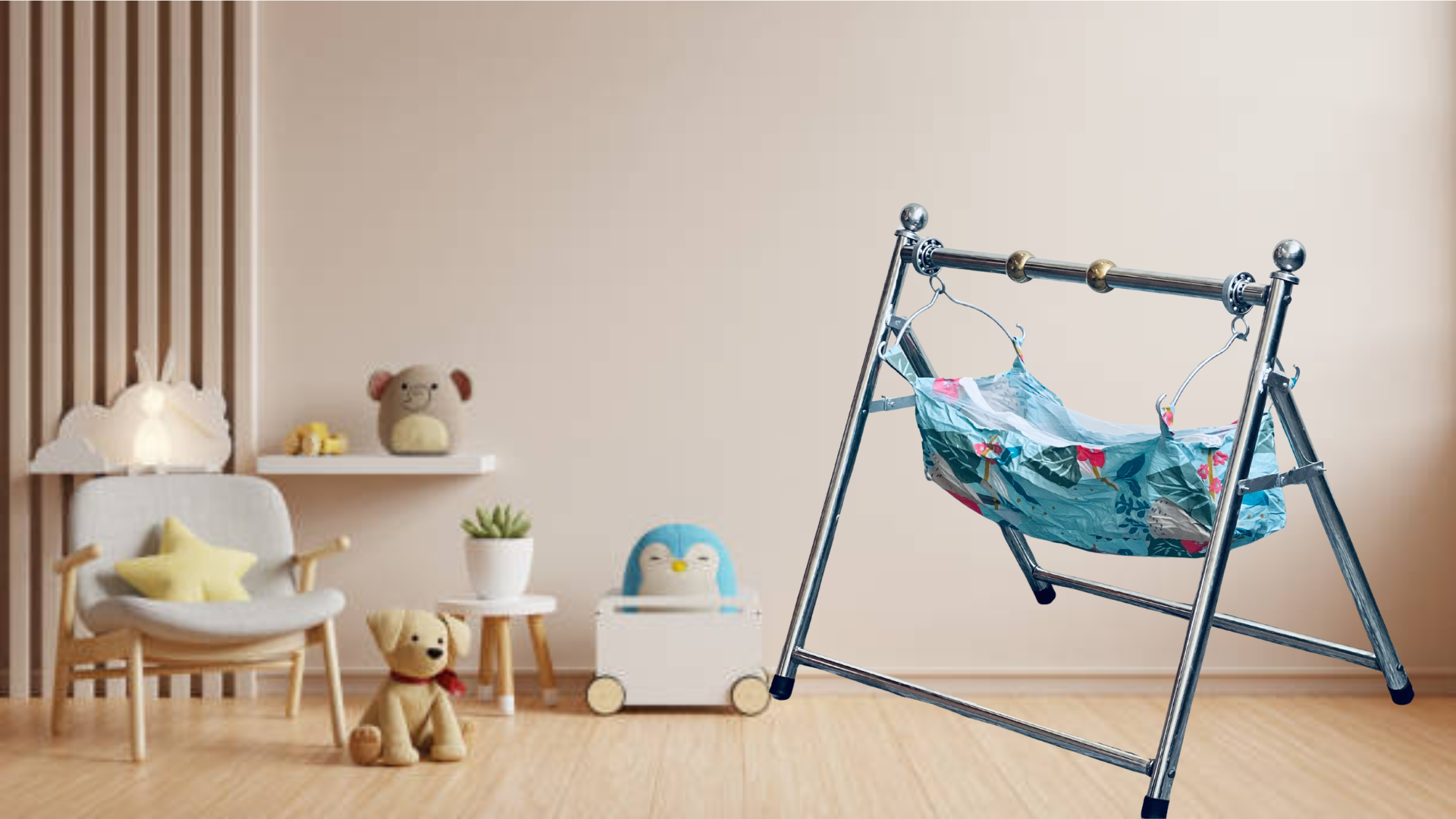 Baby Cradle Swing Of Pure Steel top