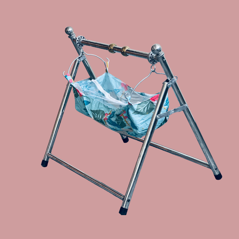 Easy Foldable Baby Cradle Swing of Pure Steel