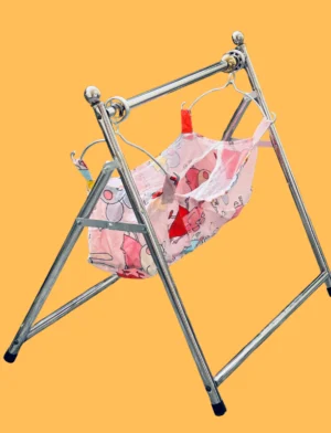 Unfoldable Baby Cradle Swing of Pure Steel