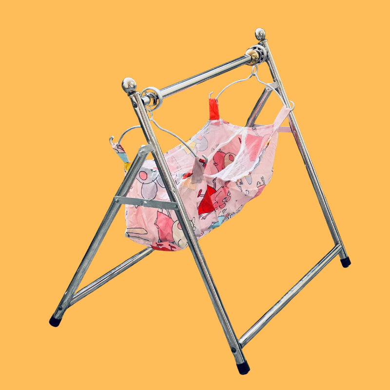 Unfoldable Baby Cradle Swing of Pure Steel